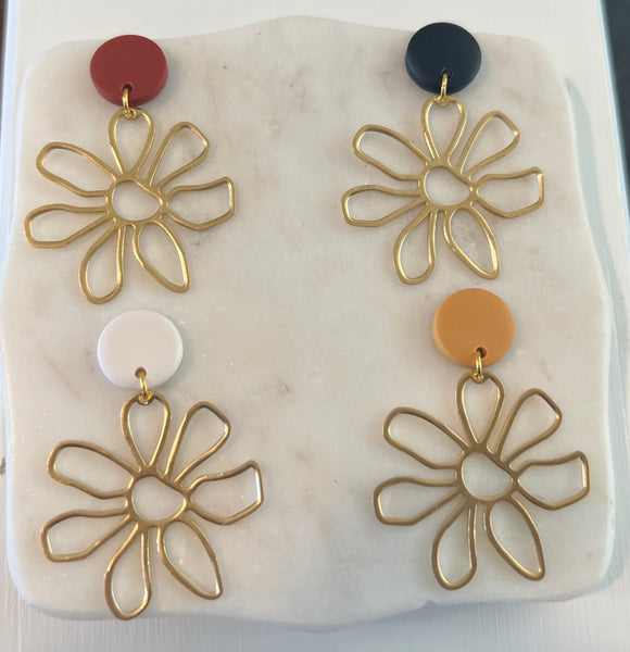 Metal Daisy Dangles